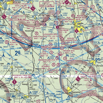 Beaver Creek Airport (88GA) VFR Sectional  Gaming Mouse Pad