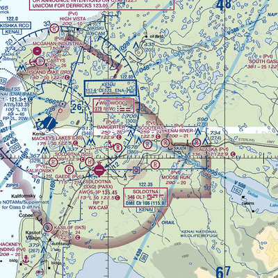 Dutch Landing Strip (88AK) VFR Sectional  Gaming Mouse Pad