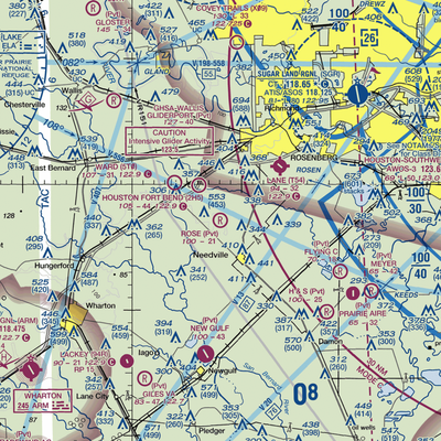 Rose Field Airport (87TE) VFR Sectional  Gaming Mouse Pad