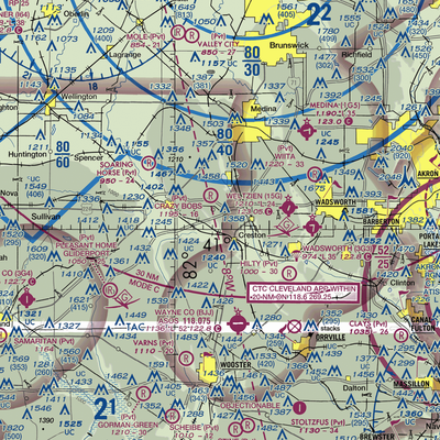 Westfield Airport (86OH) VFR Sectional  Gaming Mouse Pad