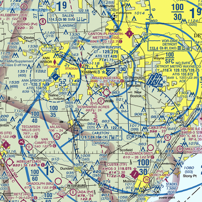 Downwind Acres Airport (86MI) VFR Sectional  Gaming Mouse Pad