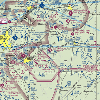 Old Kingsbury Aerodrome (85TE) VFR Sectional  Gaming Mouse Pad