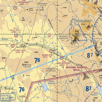 Allen's Airstrip (85OR) VFR Sectional  Gaming Mouse Pad