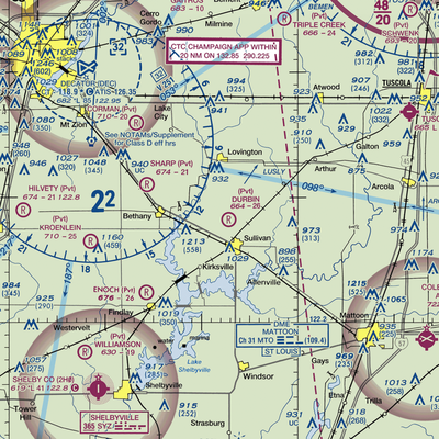 Durbin Airport (85IL) VFR Sectional  Gaming Mouse Pad