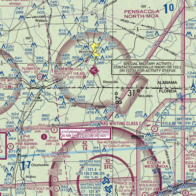 Thomas Farms Airport (85FL) VFR Sectional  Gaming Mouse Pad