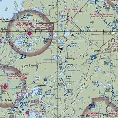 Ponderosa Seaplane Base (83MN) VFR Sectional  Gaming Mouse Pad