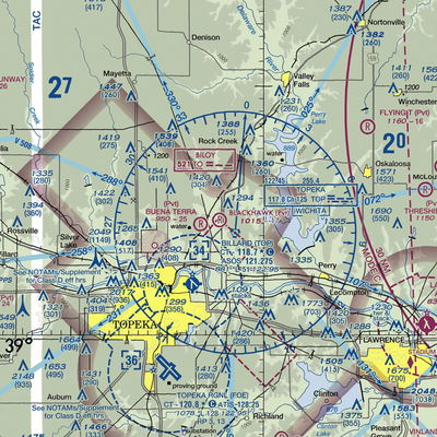 Blackhawk Airport (81KS) VFR Sectional  Gaming Mouse Pad