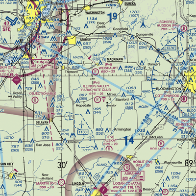 Illinois Valley Parachute Club Airport (81IL) VFR Sectional  Gaming Mouse Pad