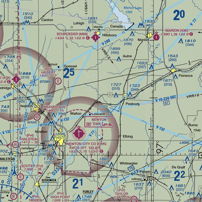 Gilley's Airport (80KS) VFR Sectional  Gaming Mouse Pad