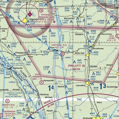 Martin Airport (80IS) VFR Sectional  Gaming Mouse Pad