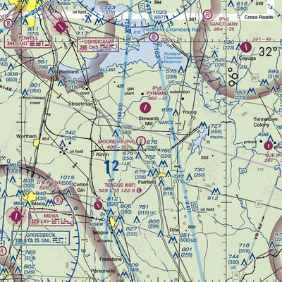 Moore Hx Ranch Airport (7XS6) VFR Sectional  Gaming Mouse Pad