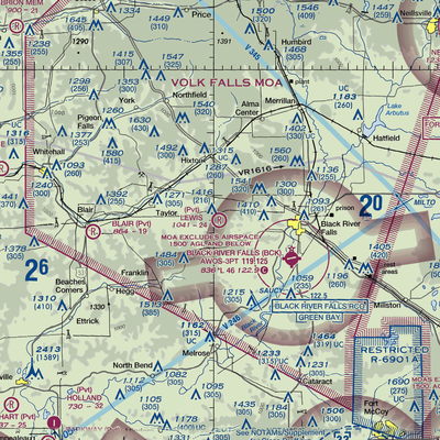 Lewis Airport (7WI4) VFR Sectional  Gaming Mouse Pad