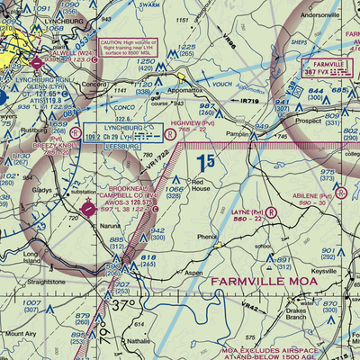 Redhouse Airfield (7VA5) VFR Sectional  Gaming Mouse Pad