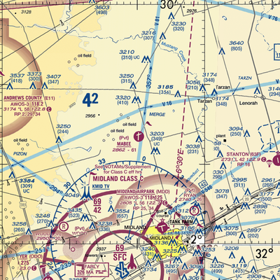 Mabee Ranch Airport (7TX5) VFR Sectional  Gaming Mouse Pad