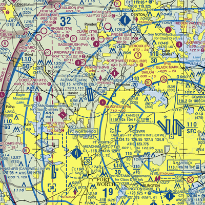 Hillcrest Airport (7TX4) VFR Sectional  Gaming Mouse Pad