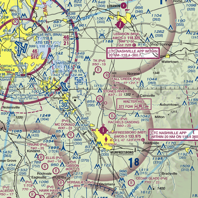 Stones River Airport (7TN3) VFR Sectional  Gaming Mouse Pad