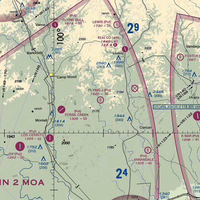 Flying J Ranch Airport (7TE4) VFR Sectional  Gaming Mouse Pad