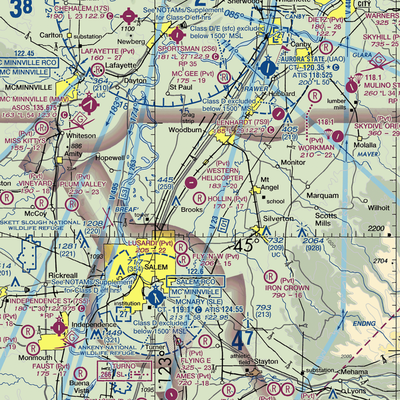 Hollin Airport (7OR7) VFR Sectional  Gaming Mouse Pad