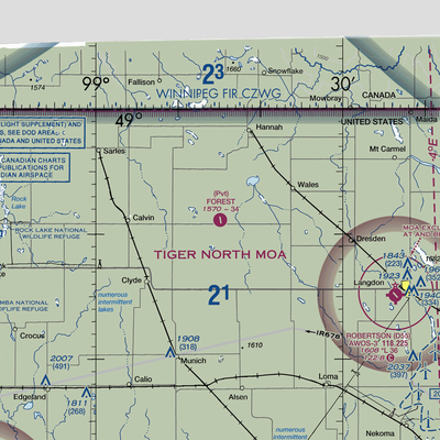 Forest Airport (7ND8) VFR Sectional  Gaming Mouse Pad