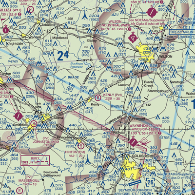 Kenly Airport (7NC3) VFR Sectional  Gaming Mouse Pad