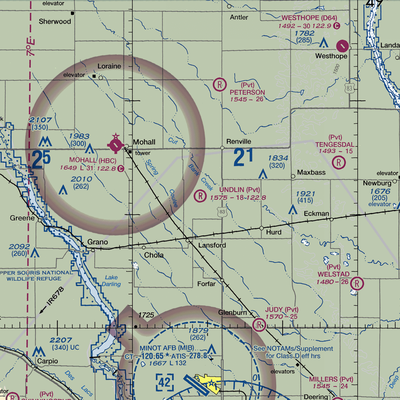 Undlin Airstrip (7NA2) VFR Sectional  Gaming Mouse Pad