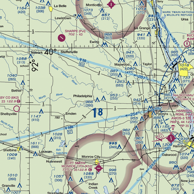 Bevill Airport (7MO2) VFR Sectional  Gaming Mouse Pad