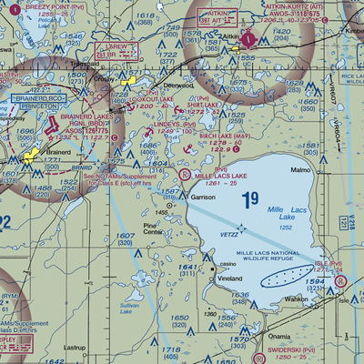 Mille Lacs Lake Resort Airport (7MN4) VFR Sectional  Gaming Mouse Pad