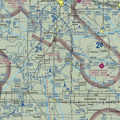 Caldbeck Field (7MN3) VFR Sectional  Gaming Mouse Pad