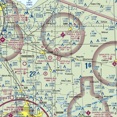 Letts Field (7MI8) VFR Sectional  Gaming Mouse Pad