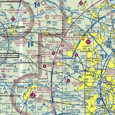 Edward Getzelman Airport (7IL7) VFR Sectional  Gaming Mouse Pad