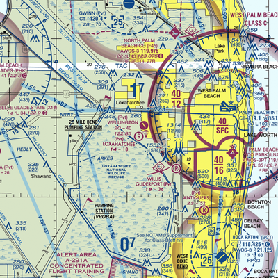 Loxahatchee Airport (7FD6) VFR Sectional  Gaming Mouse Pad