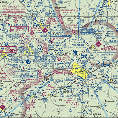 Liberty Field Airport (7AL5) VFR Sectional  Gaming Mouse Pad