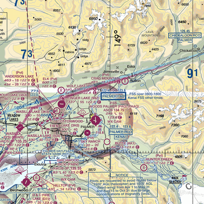 Vinduska Airport (7AK9) VFR Sectional  Gaming Mouse Pad