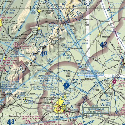 Hilldale Airport (78VA) VFR Sectional  Gaming Mouse Pad