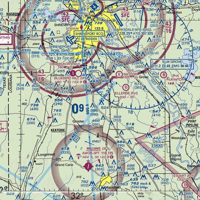 Heinsohn's Airfield (78LA) VFR Sectional  Gaming Mouse Pad