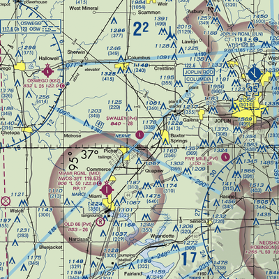 Walter A Swalley Airpark (78KS) VFR Sectional  Gaming Mouse Pad