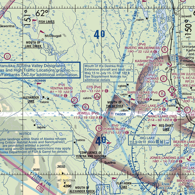 C.T.S. Airport (78AK) VFR Sectional  Gaming Mouse Pad