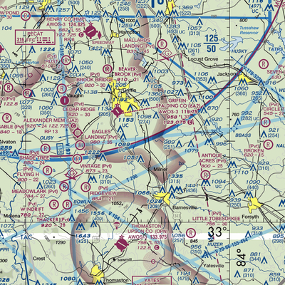 Toland Airport (77GA) VFR Sectional  Gaming Mouse Pad