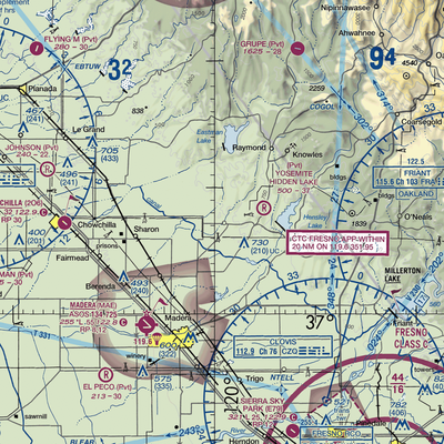 Daulton Airport (77CA) VFR Sectional  Gaming Mouse Pad