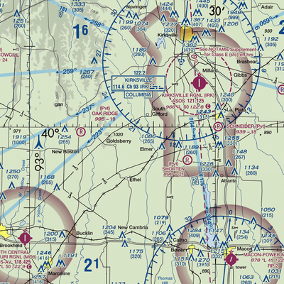 Walnut Creek Airport (76MO) VFR Sectional  Gaming Mouse Pad