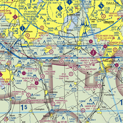 Venus Airport (75TS) VFR Sectional  Gaming Mouse Pad