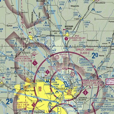 Heaton Airport (75NE) VFR Sectional  Gaming Mouse Pad