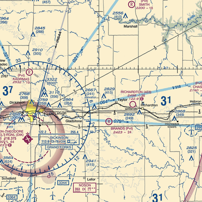 Jurgens Airstrip (75ND) VFR Sectional  Gaming Mouse Pad