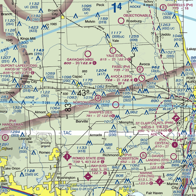 Norton Field (75MI) VFR Sectional  Gaming Mouse Pad