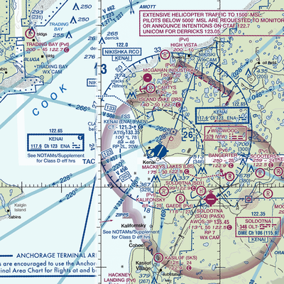 Henley Airport (75AK) VFR Sectional  Gaming Mouse Pad