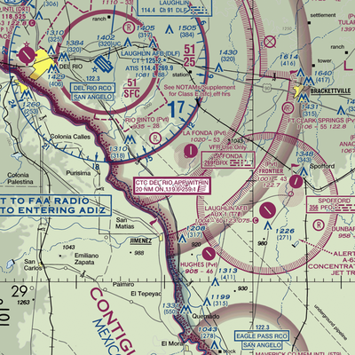 Frerich Ranch Airport (73TX) VFR Sectional  Gaming Mouse Pad