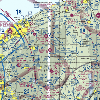 Rick's Airport (73OI) VFR Sectional  Gaming Mouse Pad