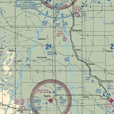 M Heart Ranch Airport (73ND) VFR Sectional  Gaming Mouse Pad