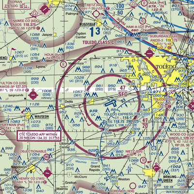 Zeigler Landing Strip (72OH) VFR Sectional  Gaming Mouse Pad