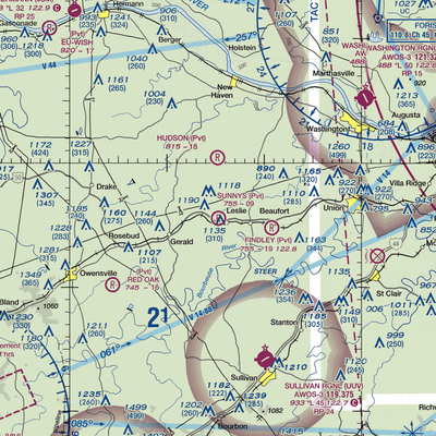 Sunnys Field Airport (72MO) VFR Sectional  Gaming Mouse Pad